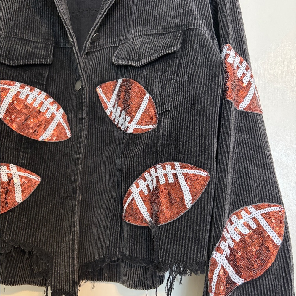 Sequin Football Jacket - Picture 2 of 3